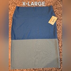 Blue Lularoe Cassie Pencil Skirt Size - XLarge